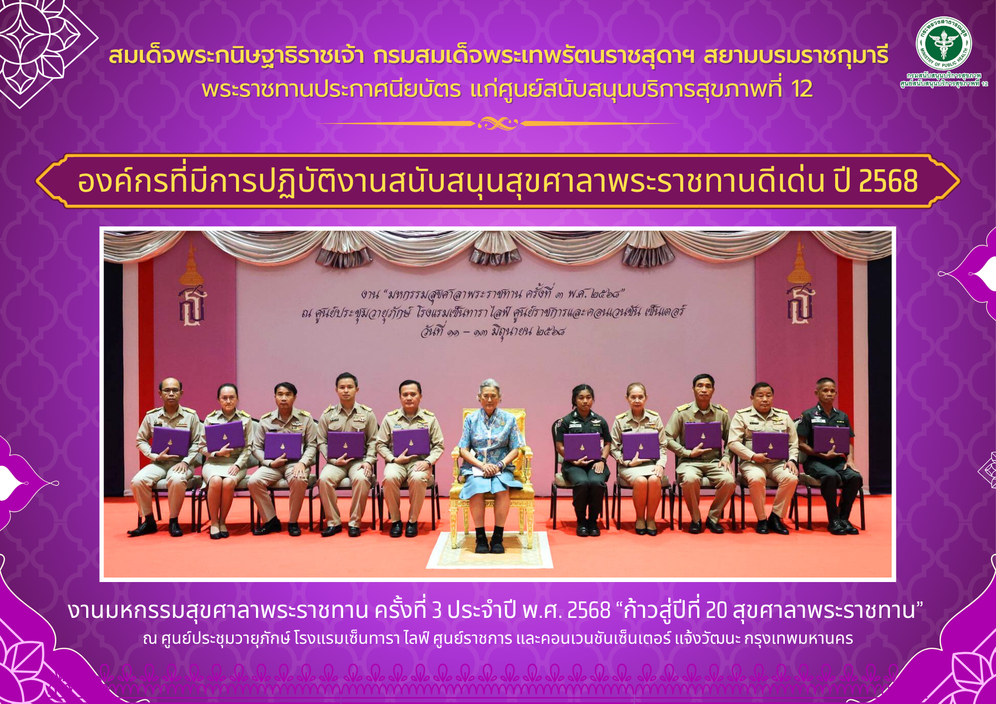 องค์กรที่มีการปฏิบัติงานสนับสนุนสุขศาลาพระราชทานดีเด่น ปี 2568 (2)